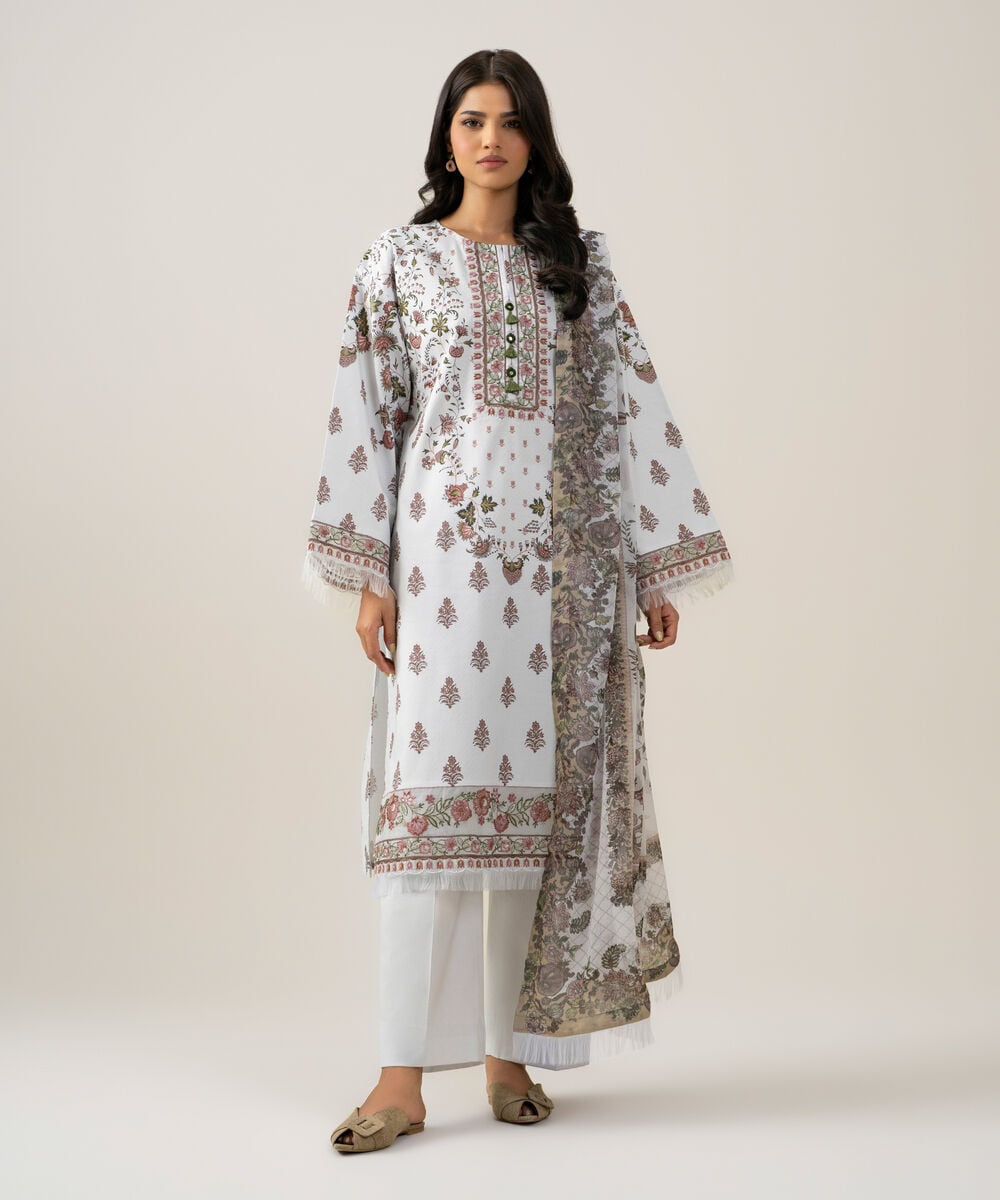 3 Piece - Embroidered Lawn Suit 3PESGS26V874