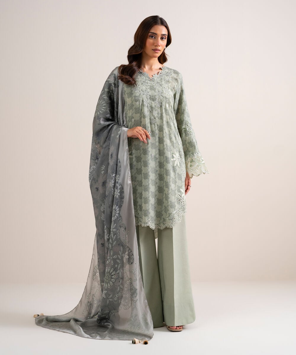 3 Piece - Embroidered Jacquard Suit 3PESTS26V719