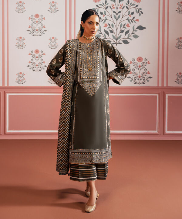 Block Printed Lawn Shirt
