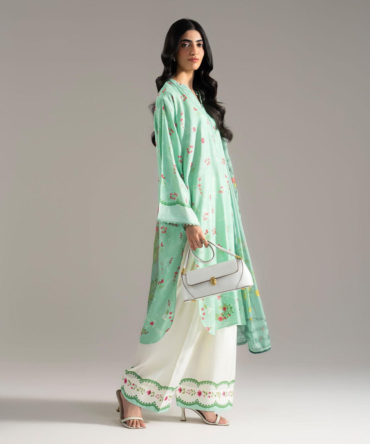 3 Piece - Printed Raw Silk Suit 3TNSFMHMV614
