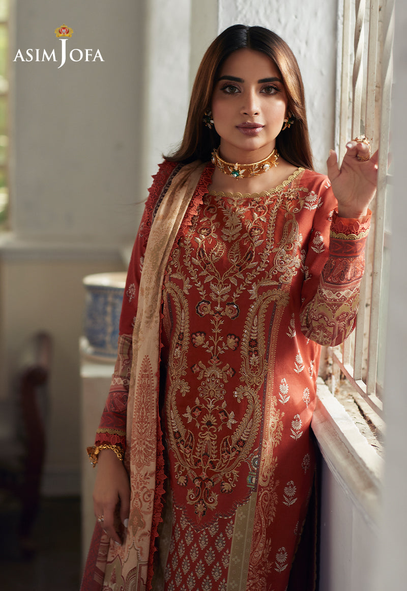AJS-15 EMBROIDERED LAWN 2 PCS