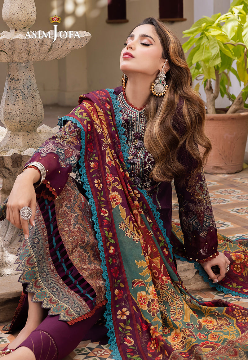 AJRW-06 DESIGNERS STITCHED EMBROIDERED PREMIUM WINTER COTTON 3 PCS