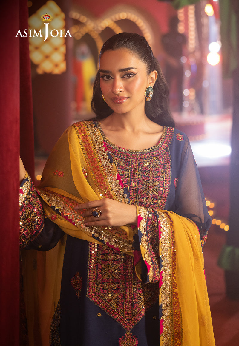 AJLF-16 EMBROIDERED CHIFFON 3 PCS