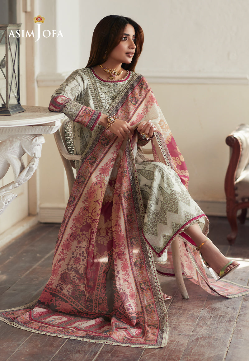 AJS-13 EMBROIDERED LAWN 2 PCS