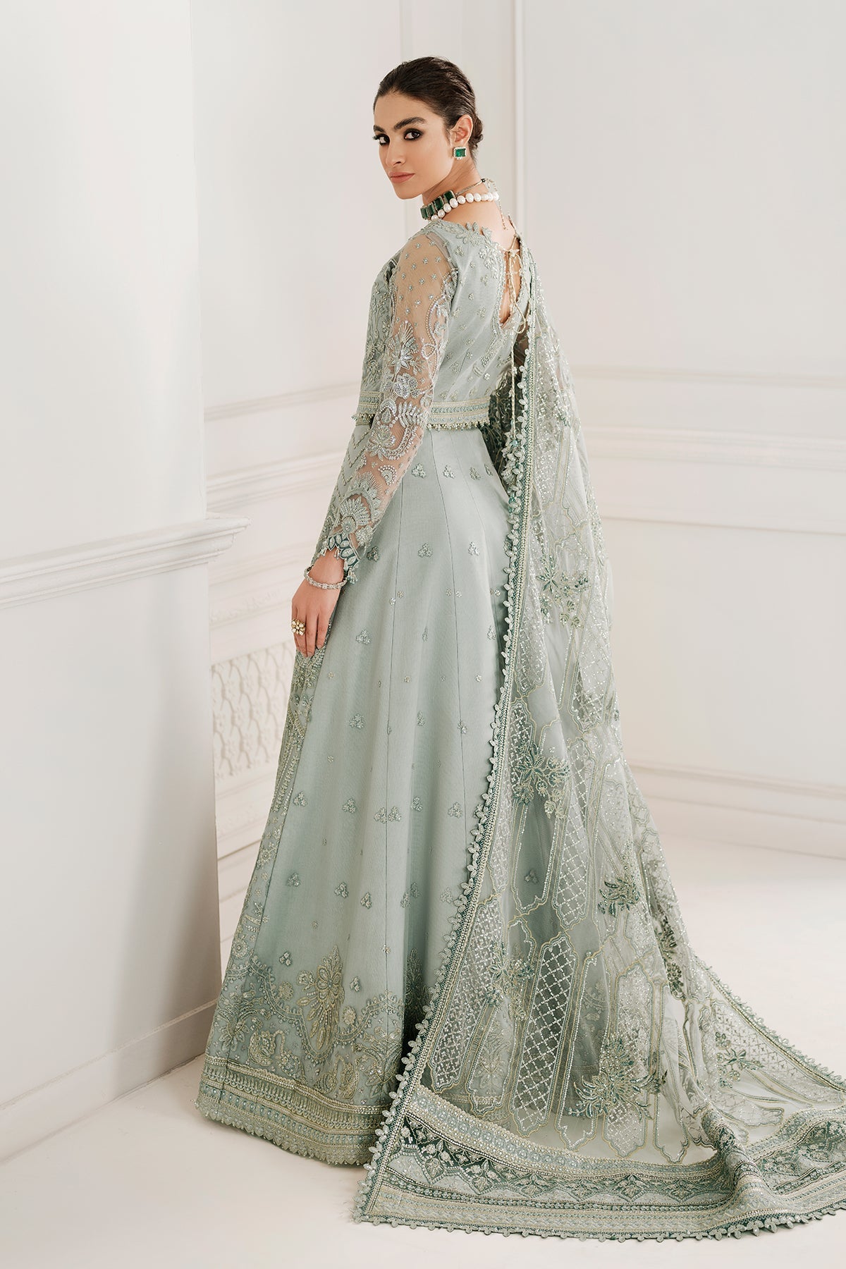 EMBROIDERED NET CH10-05 UNSTITCHED