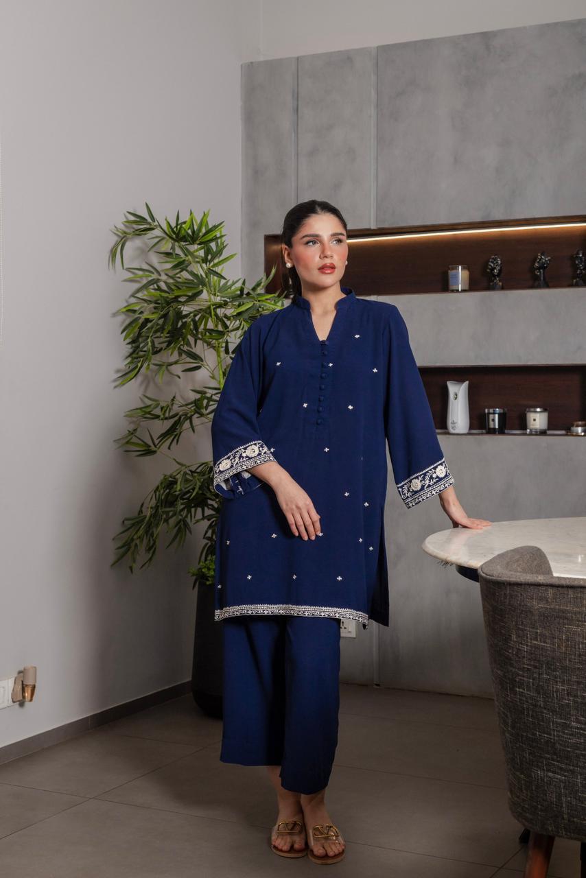 Navy Blue Georgette