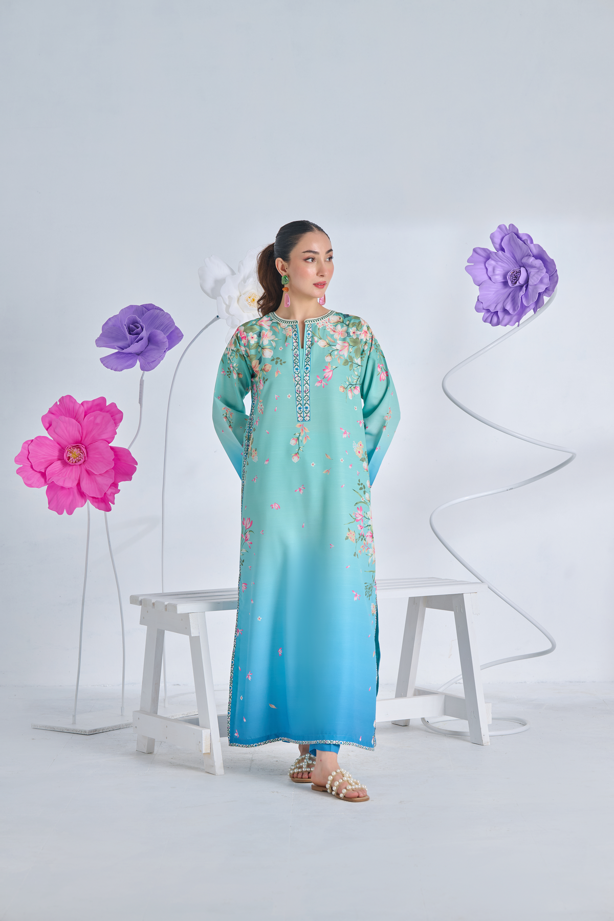BLOOM OMBRE KAFTAN | 2-Piece