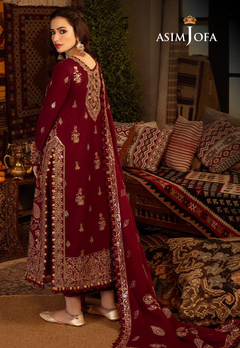 AJKTD-08 EMBROIDERED STITCHED 3 PCS