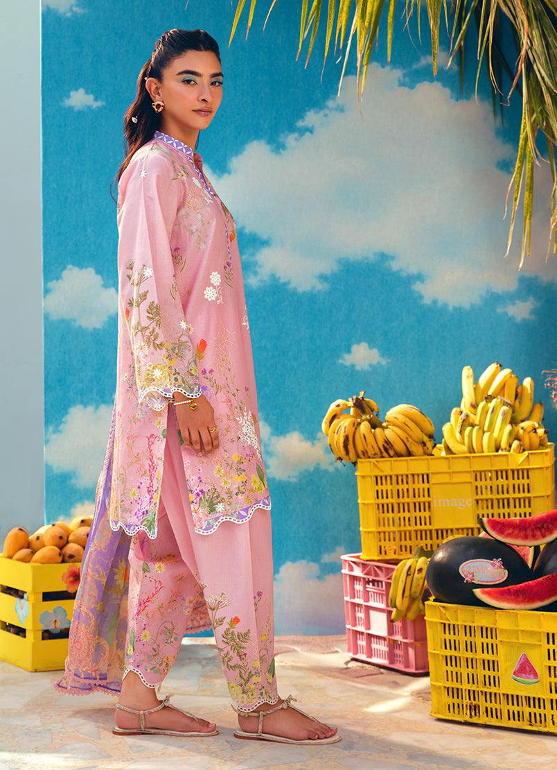 Printed Embroidered 3 PC