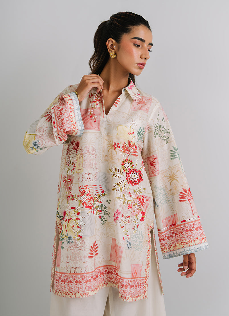 Printed Embroidered Kurta