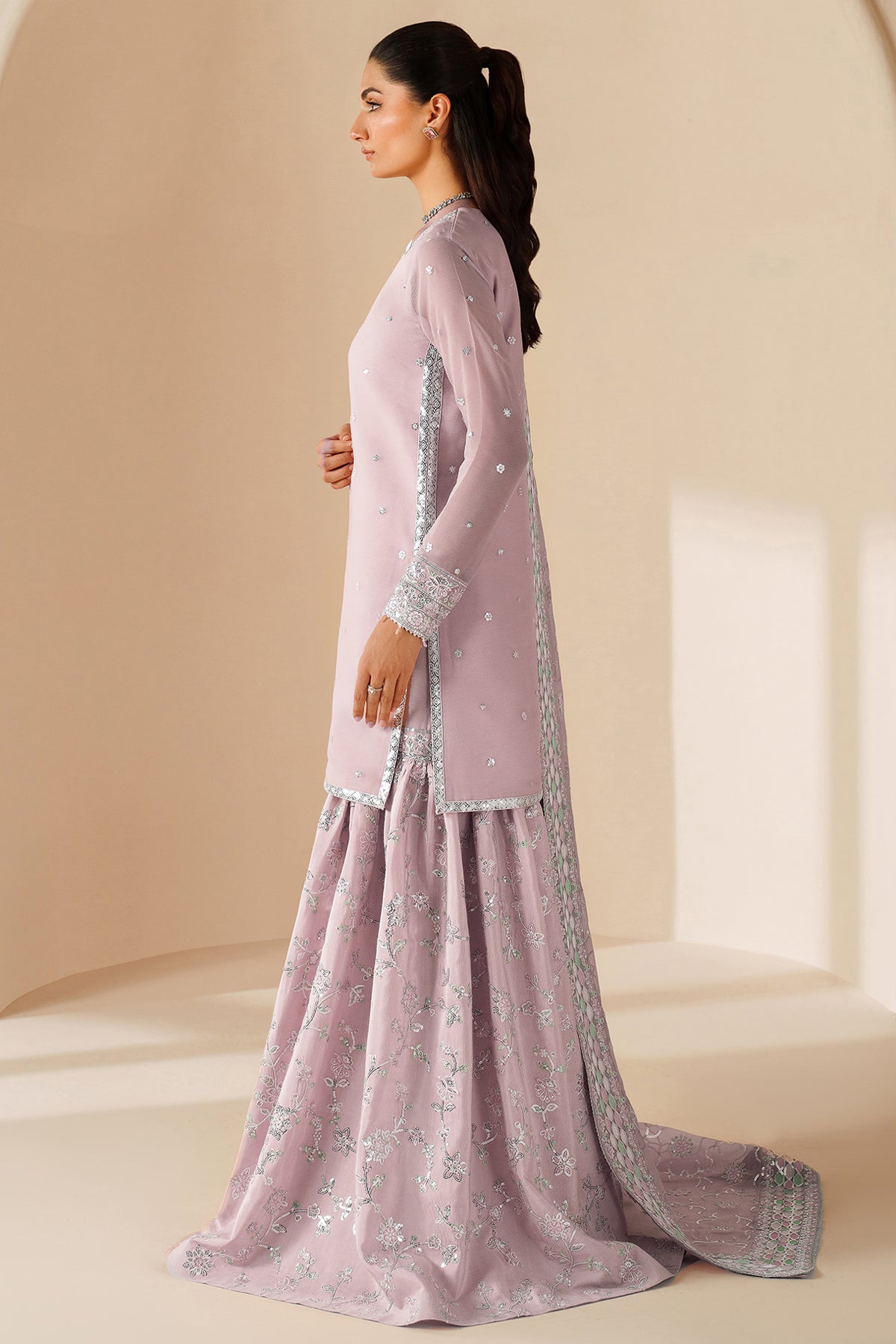 Farasha Style — Mairaz Mauve Blush Three-Piece Suit