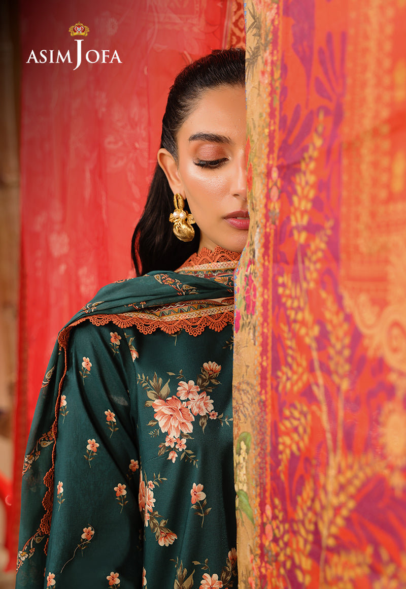 AJUBU-14 Printed Lawn 3 Pcs