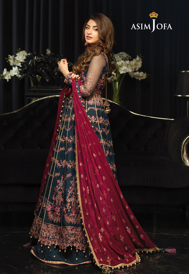 AJN-16 EMBROIDERED ORGANZA 3 PCS