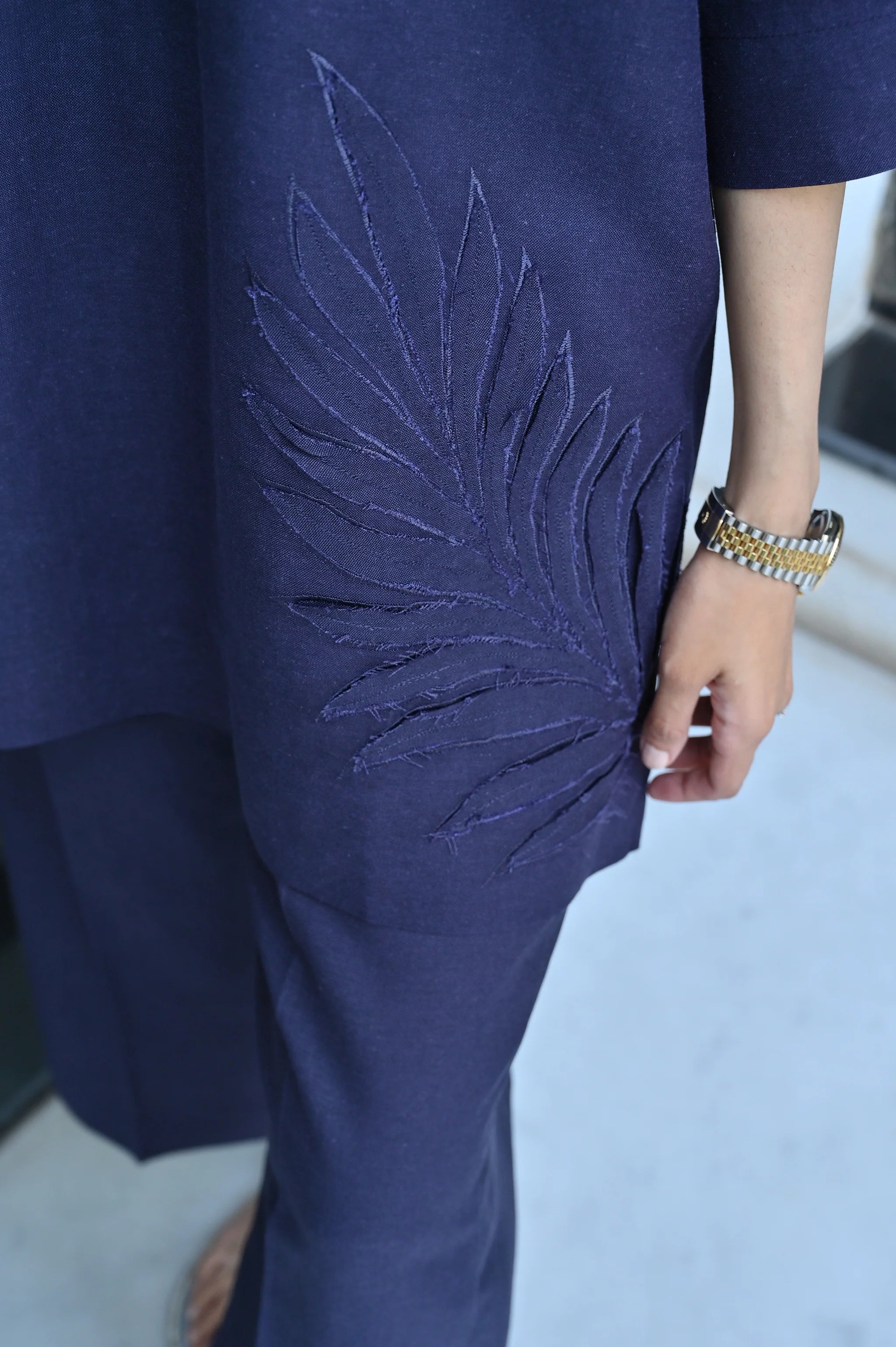Indigo Tan Set