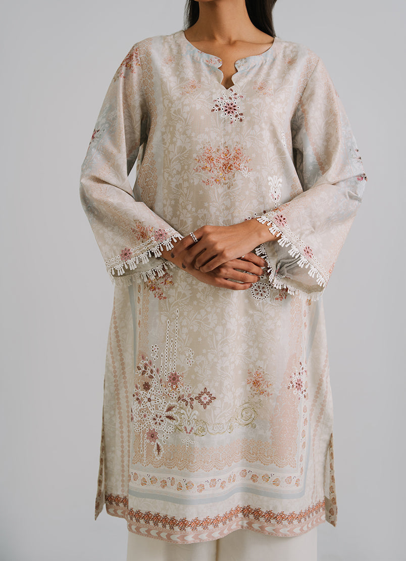 Printed Embroidered Kurta