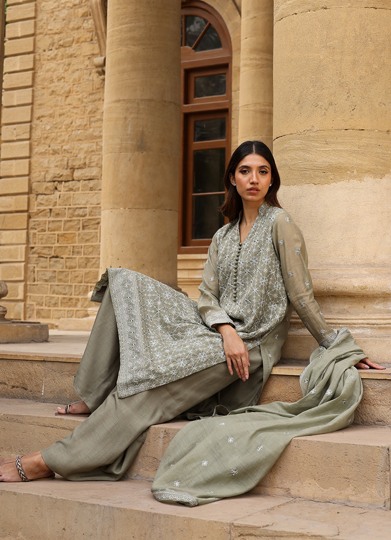 3 PC Embroidered Suit12432501360030