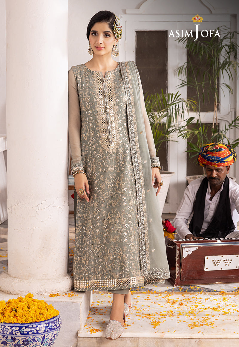 AJAB-15 EMBROIDERED CHIFFON 3 PCS
