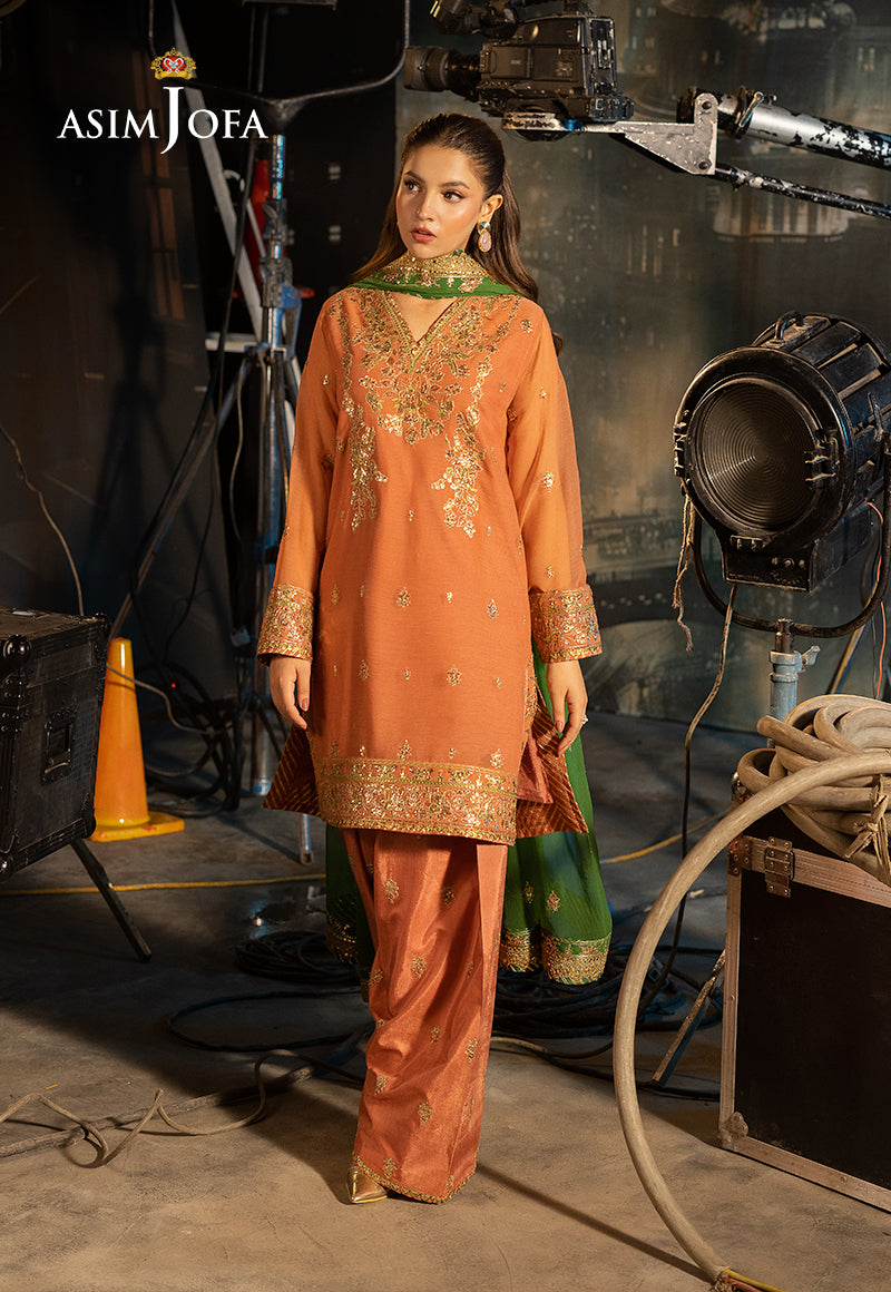 AJLF-03 EMBROIDERED CHIFFON 3 PCS