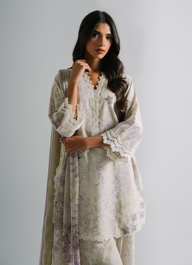 3 PC Printed Embroidered Suit