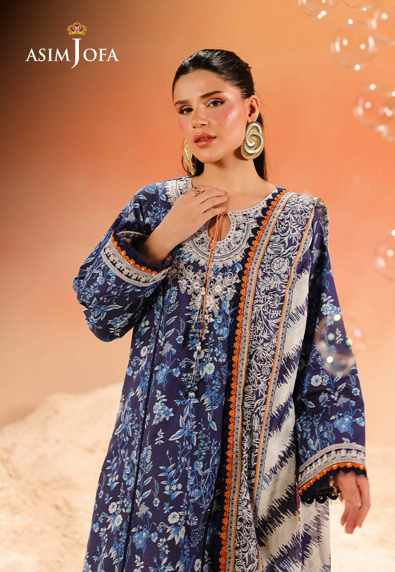 AJUBU-23 Printed Embroidered Lawn 3 Pcs