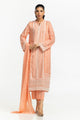 3PC Chiffon Embroidered Suit