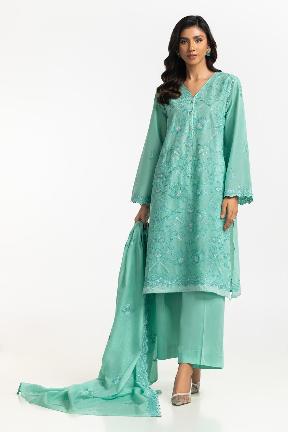 3PC Lawn Embroidered Suit