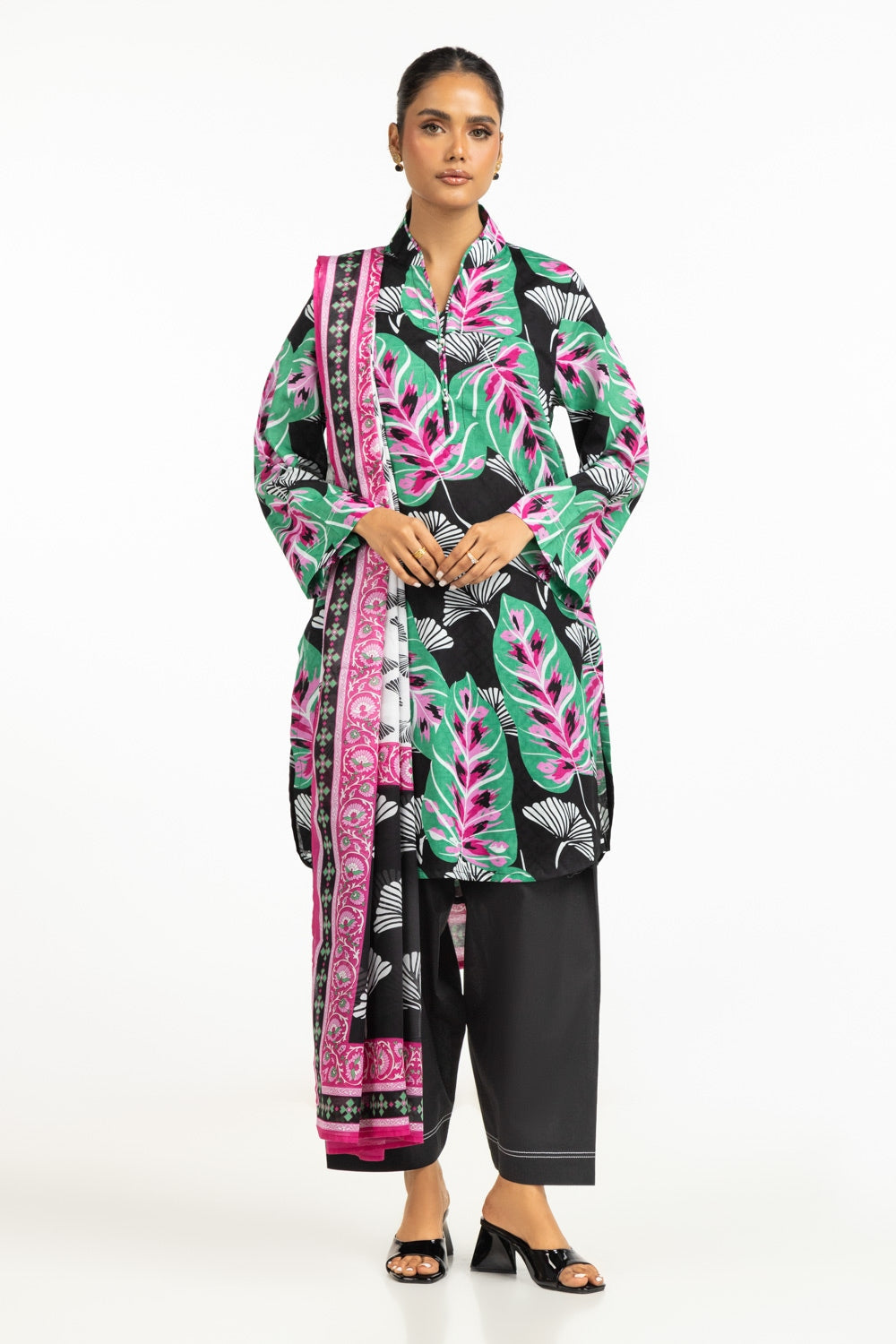 3PC Jacquard Printed Suit