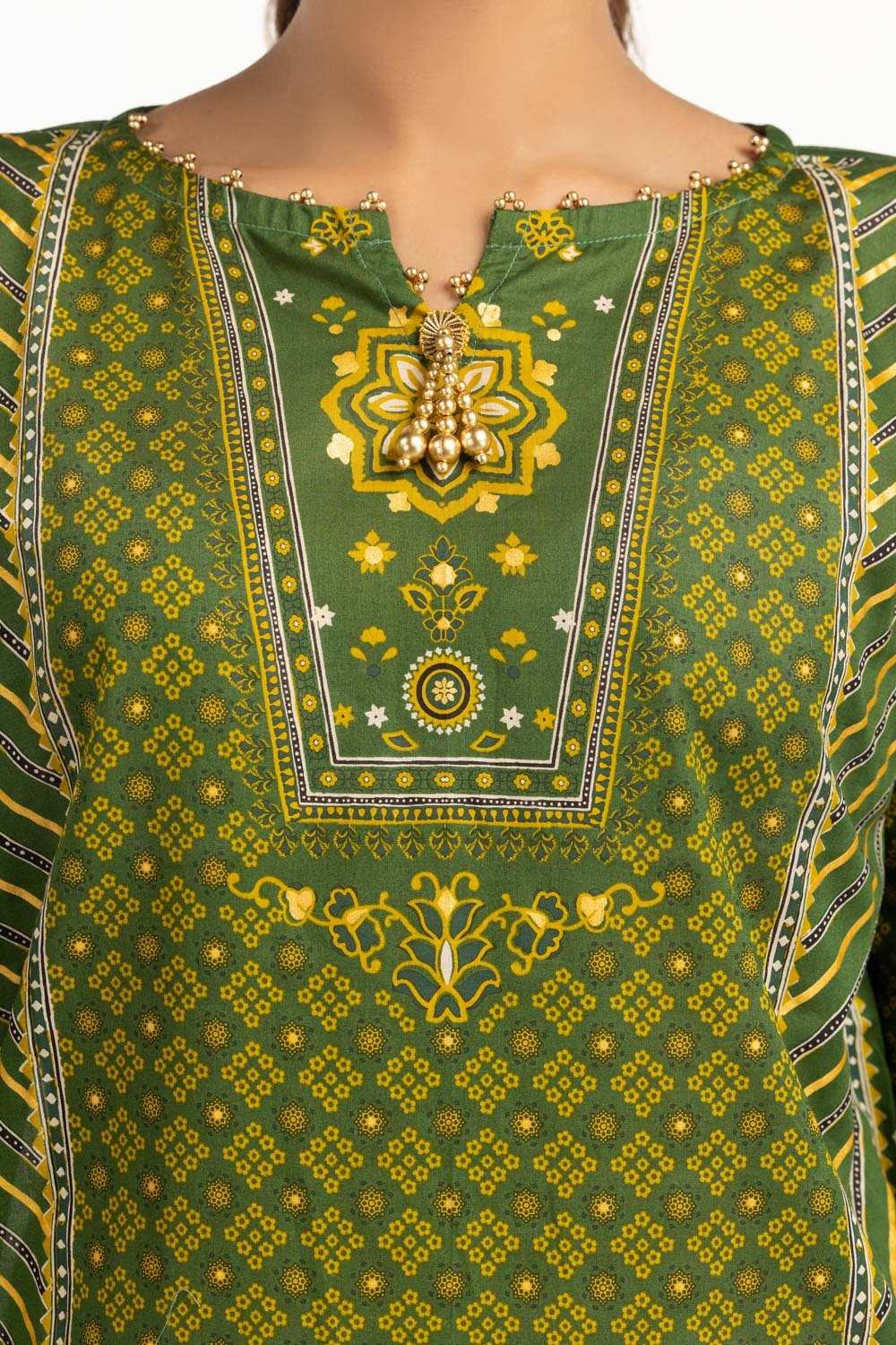 3PC Lawn Gold Printed Suit