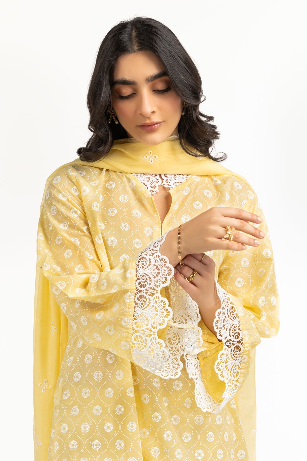 3PC Lawn Lacquer Printed Suit