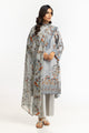 3Pc Lawn Printed Suit With Embroidered