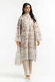 3Pc Printed Suit With Embroidered