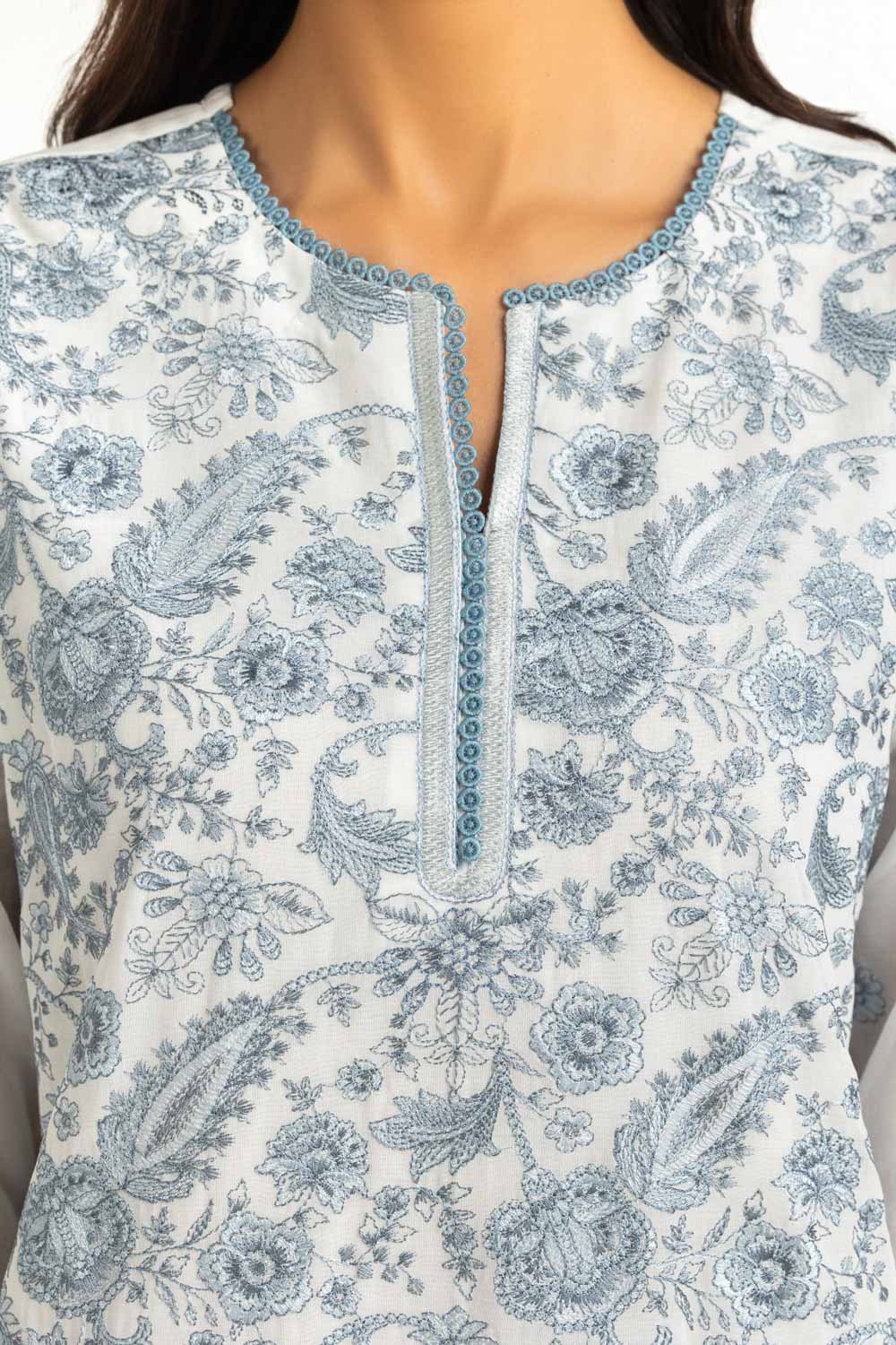 3PC Swiss Voile Embroidered Suit