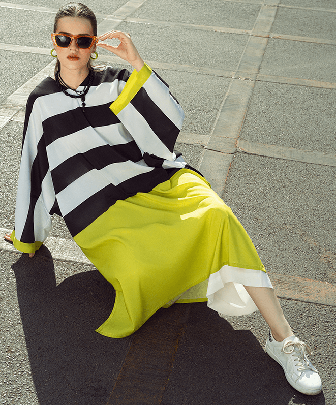 Neon Nights Stitched (1-Piece) OVERSIZED / BOXY TOP
