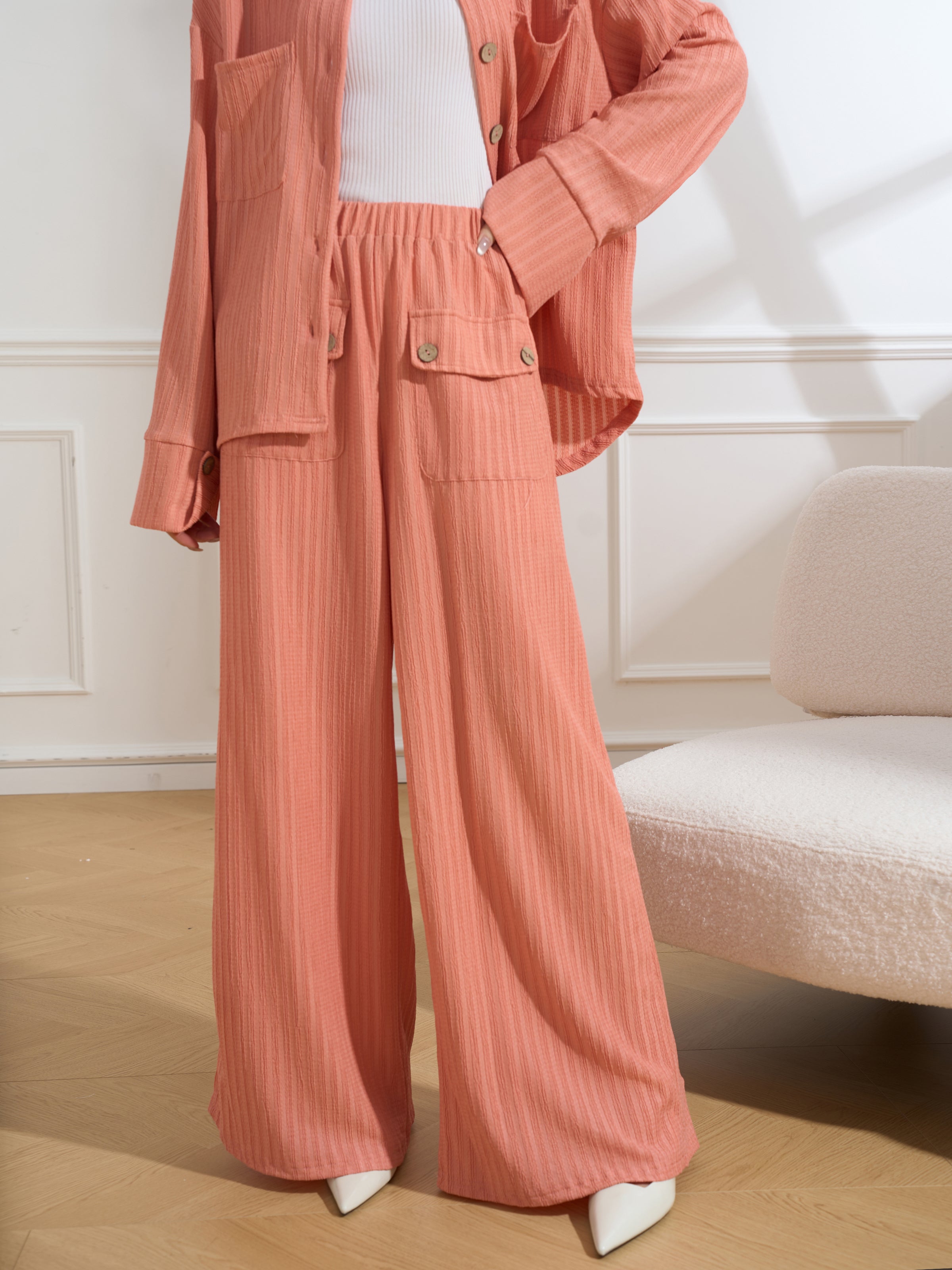 Ohio Coral Textured Suit