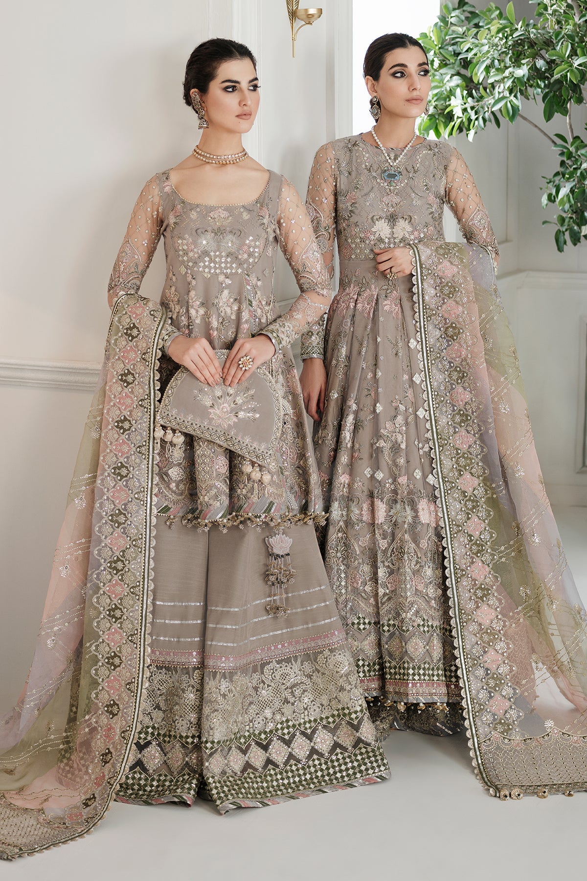 EMBROIDERED NET CH10-08 STITCHED