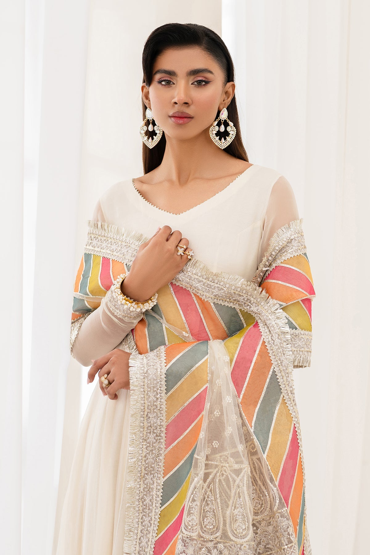 EMBROIDERED CHIFFON PR-1098