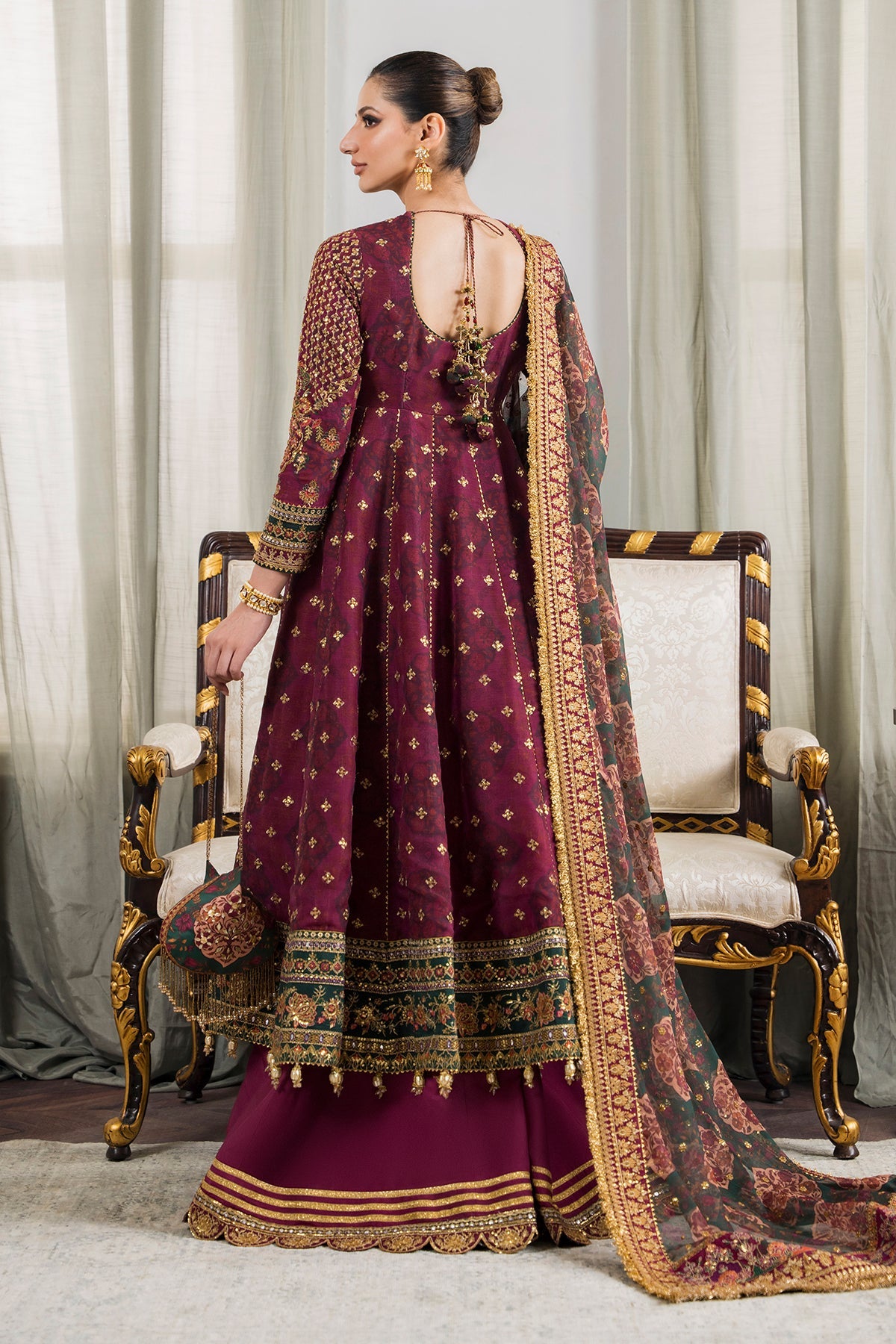 EMBROIDERED CHIFFON CH12-03 STITCHED