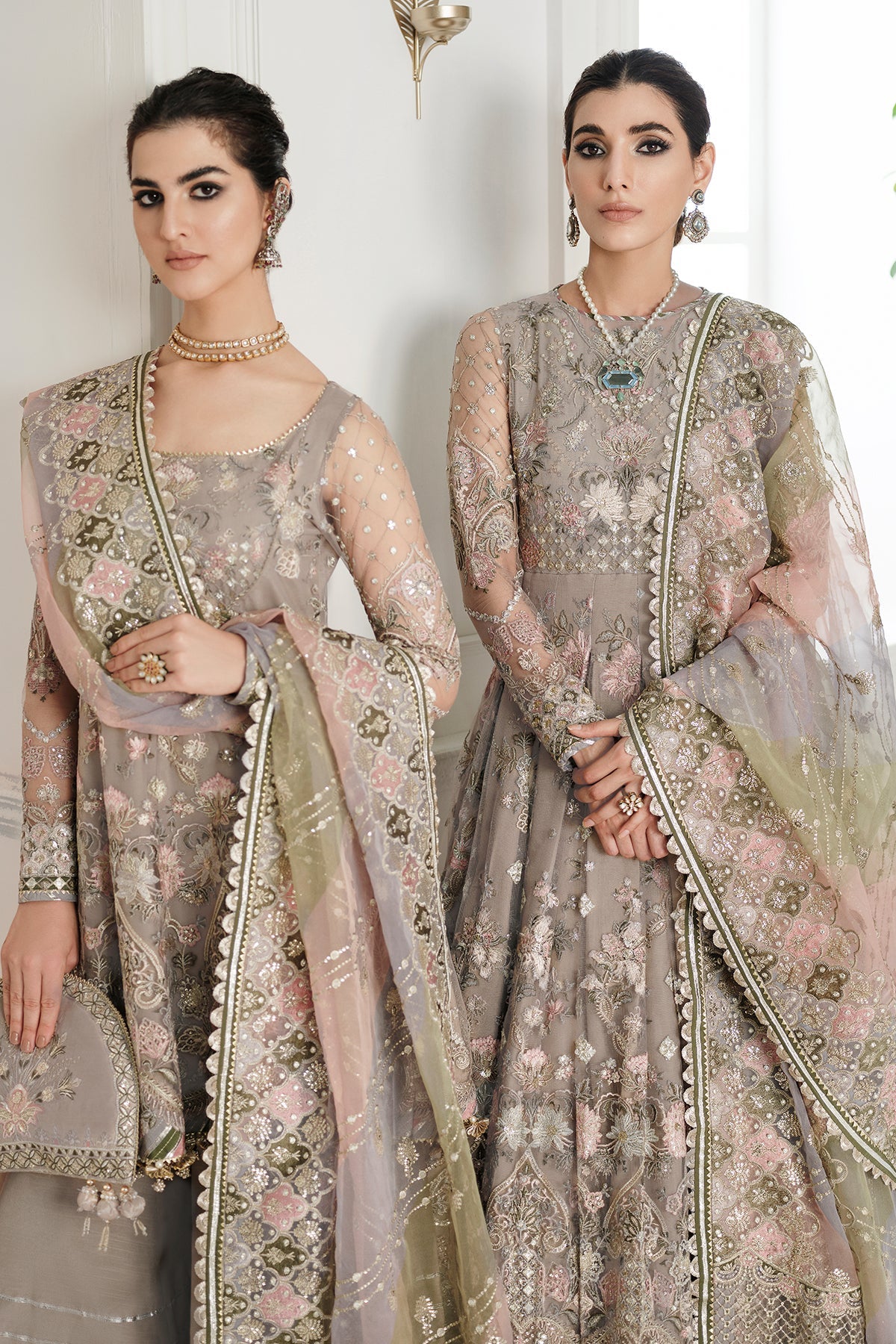 EMBROIDERED NET CH10-08 STITCHED