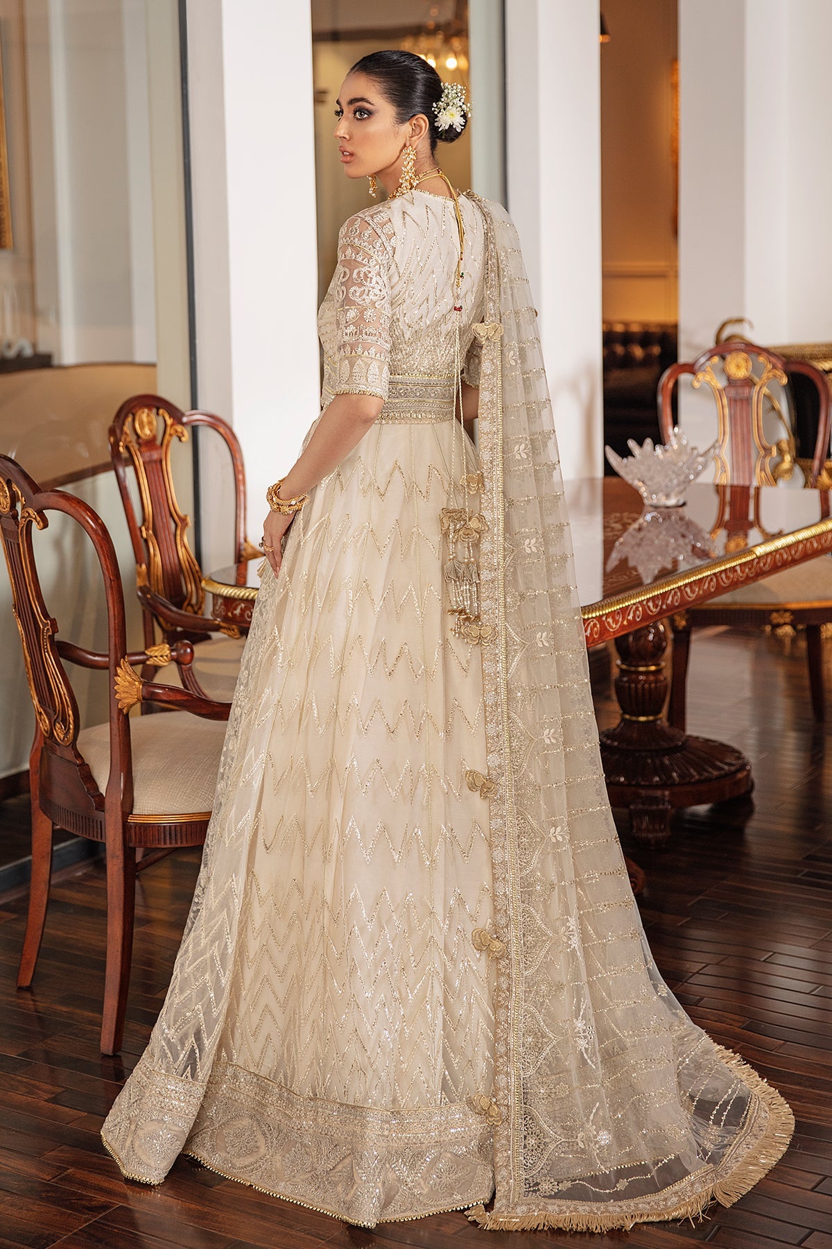EMBROIDERED NET CH09-05 STITCHED