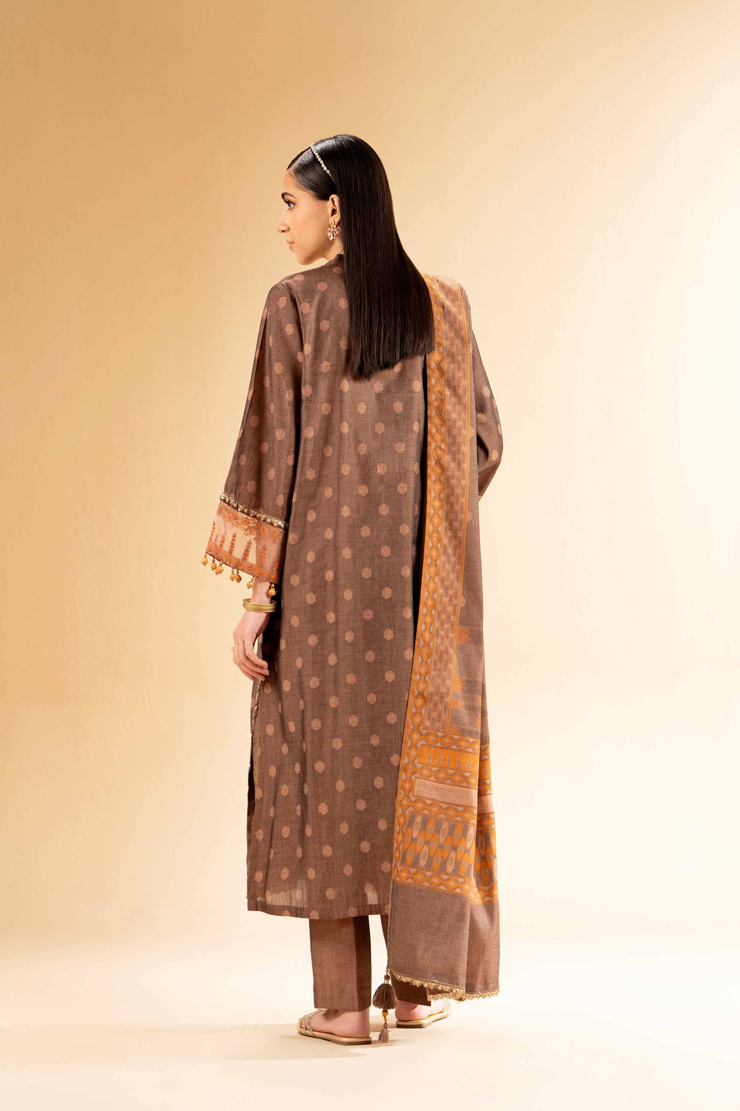 3 Piece - Jacquard Embroidered Suit - 42501396