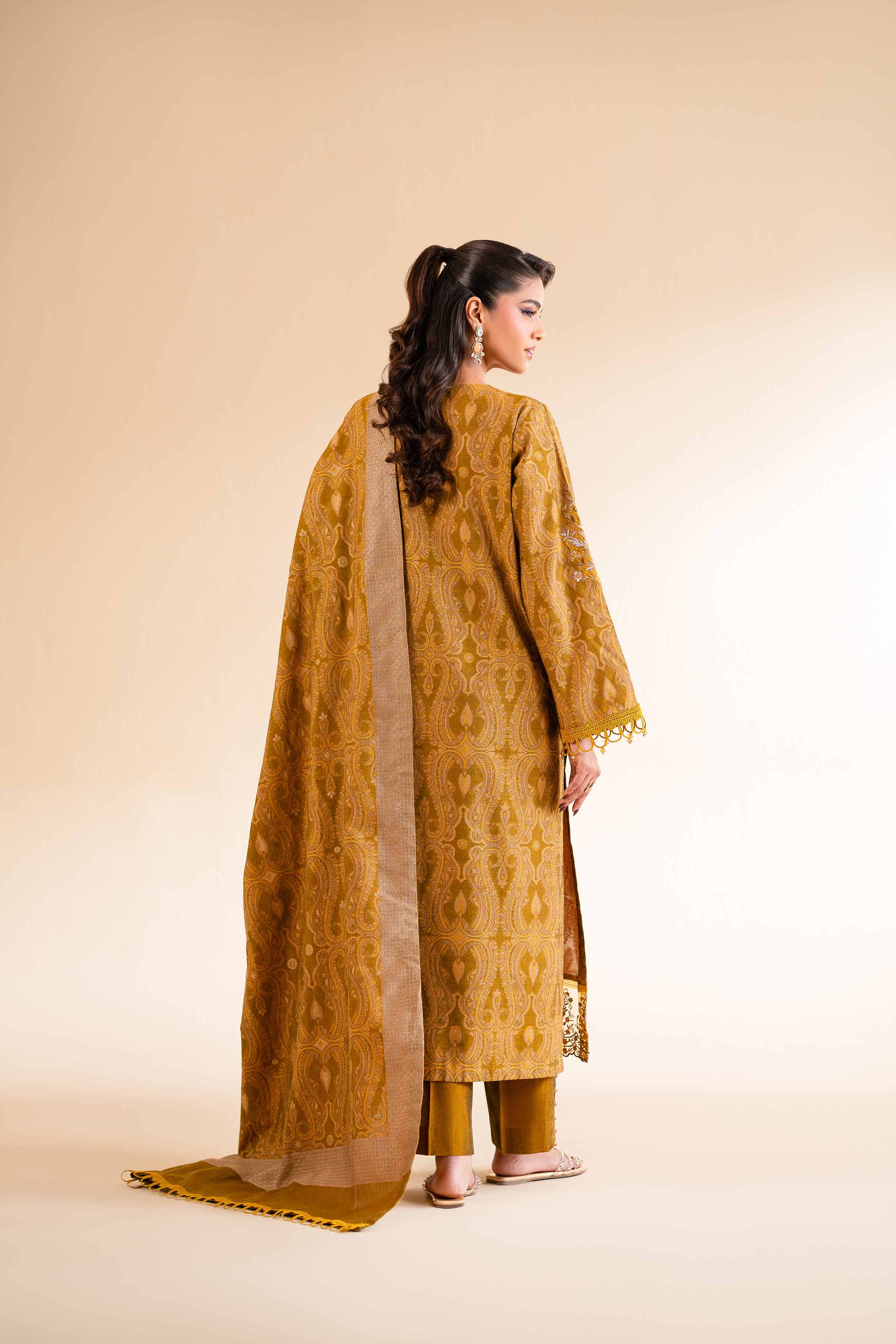 3 Piece - Jacquard Embroidered Suit - 42501401