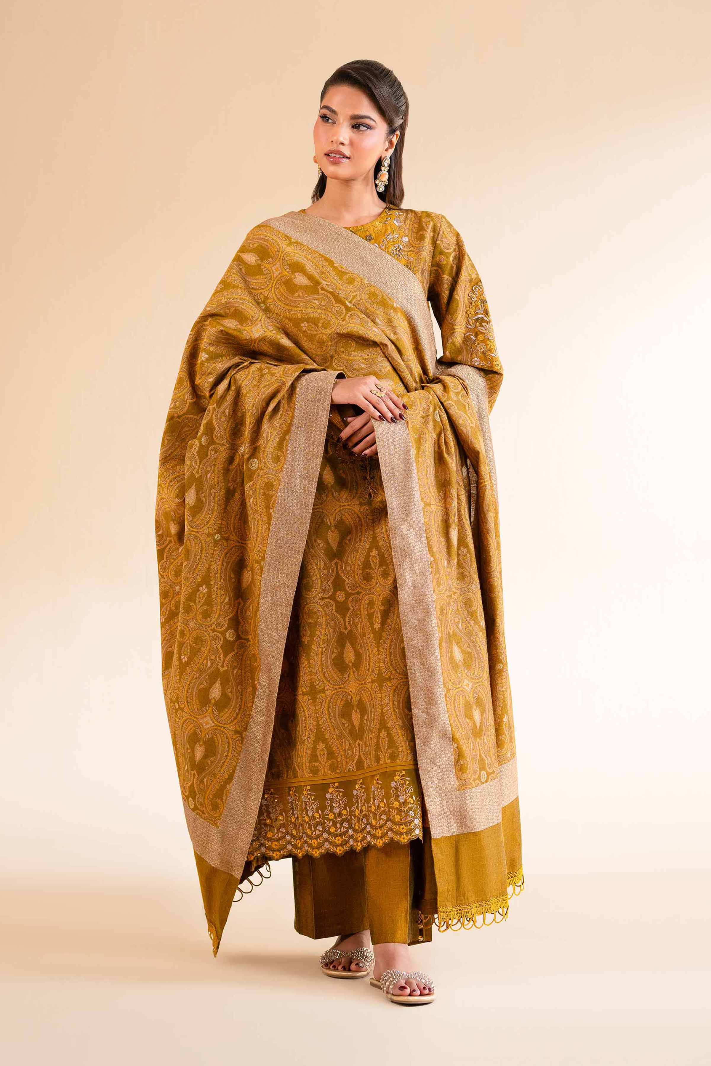 3 Piece - Jacquard Embroidered Suit - 42501401