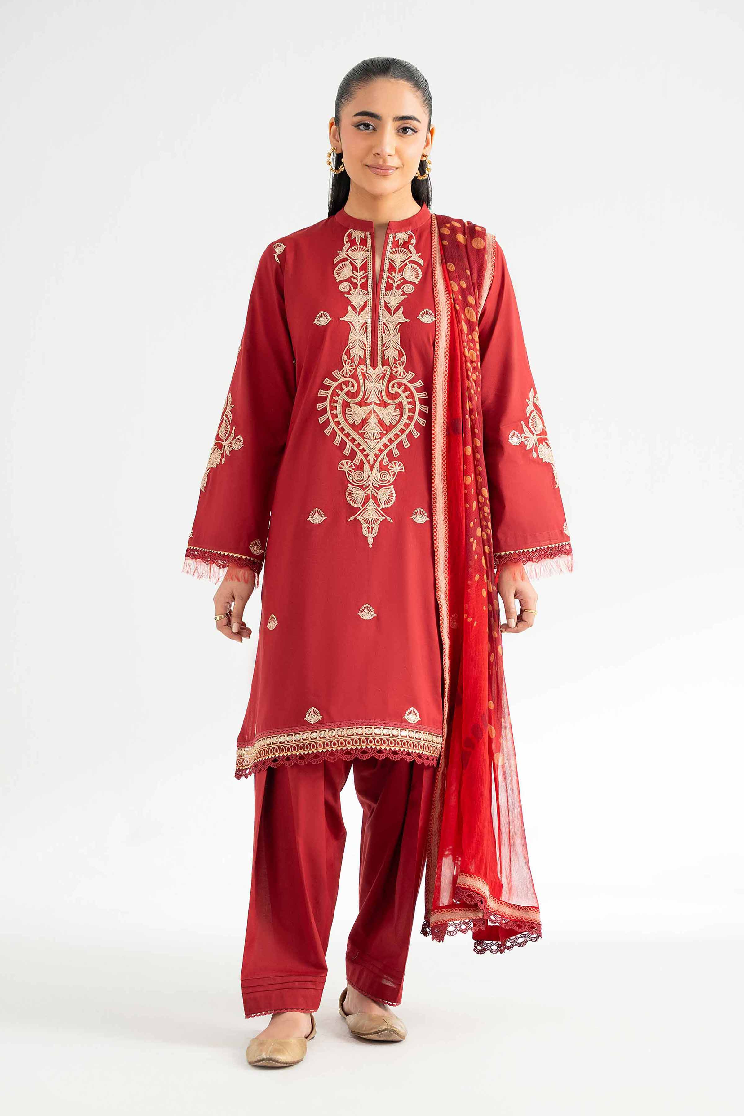 3 Piece - Jacquard Embroidered Suit - 42501819