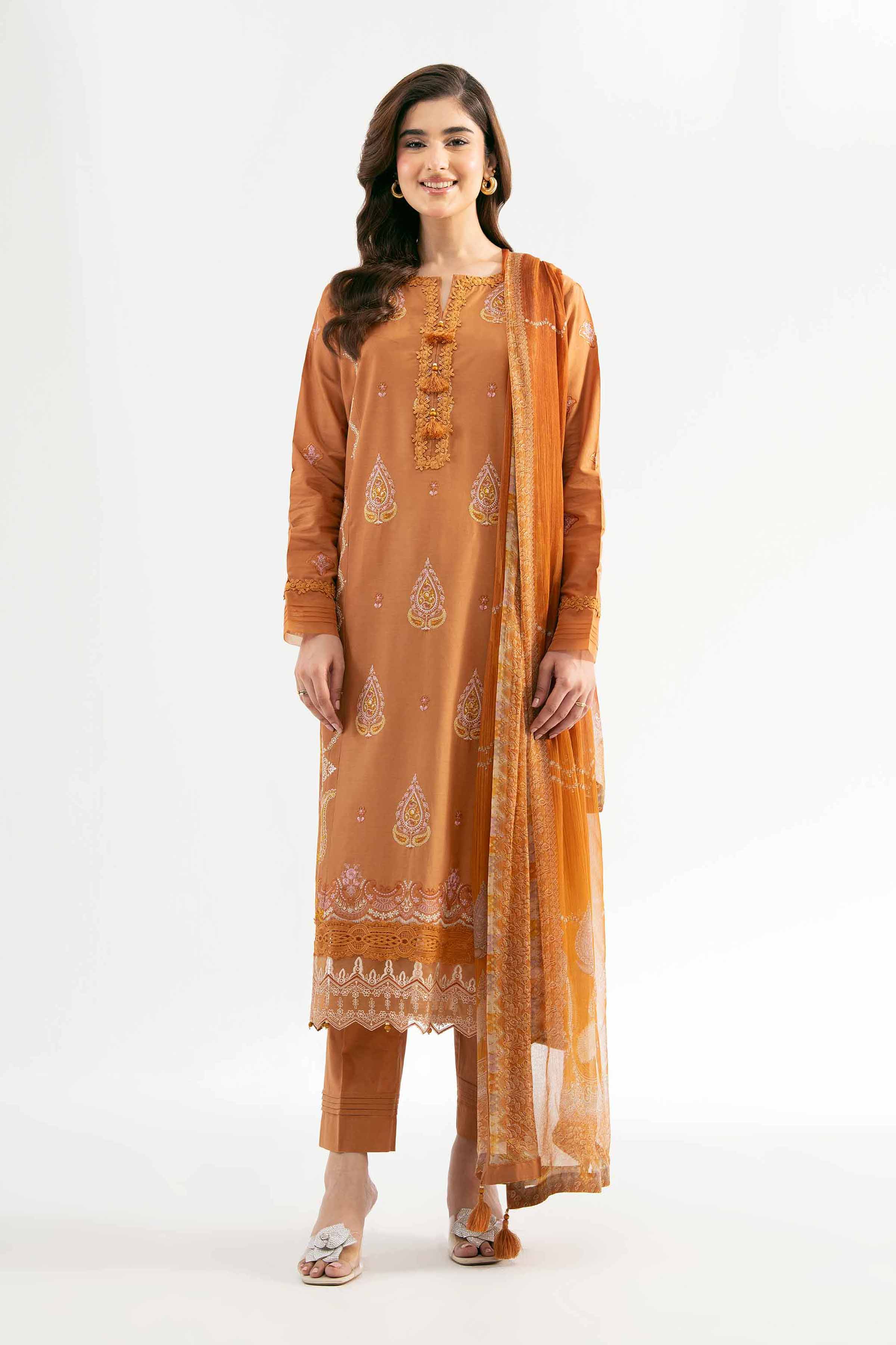 3 Piece - Jacquard Embroidered Suit - 42501826