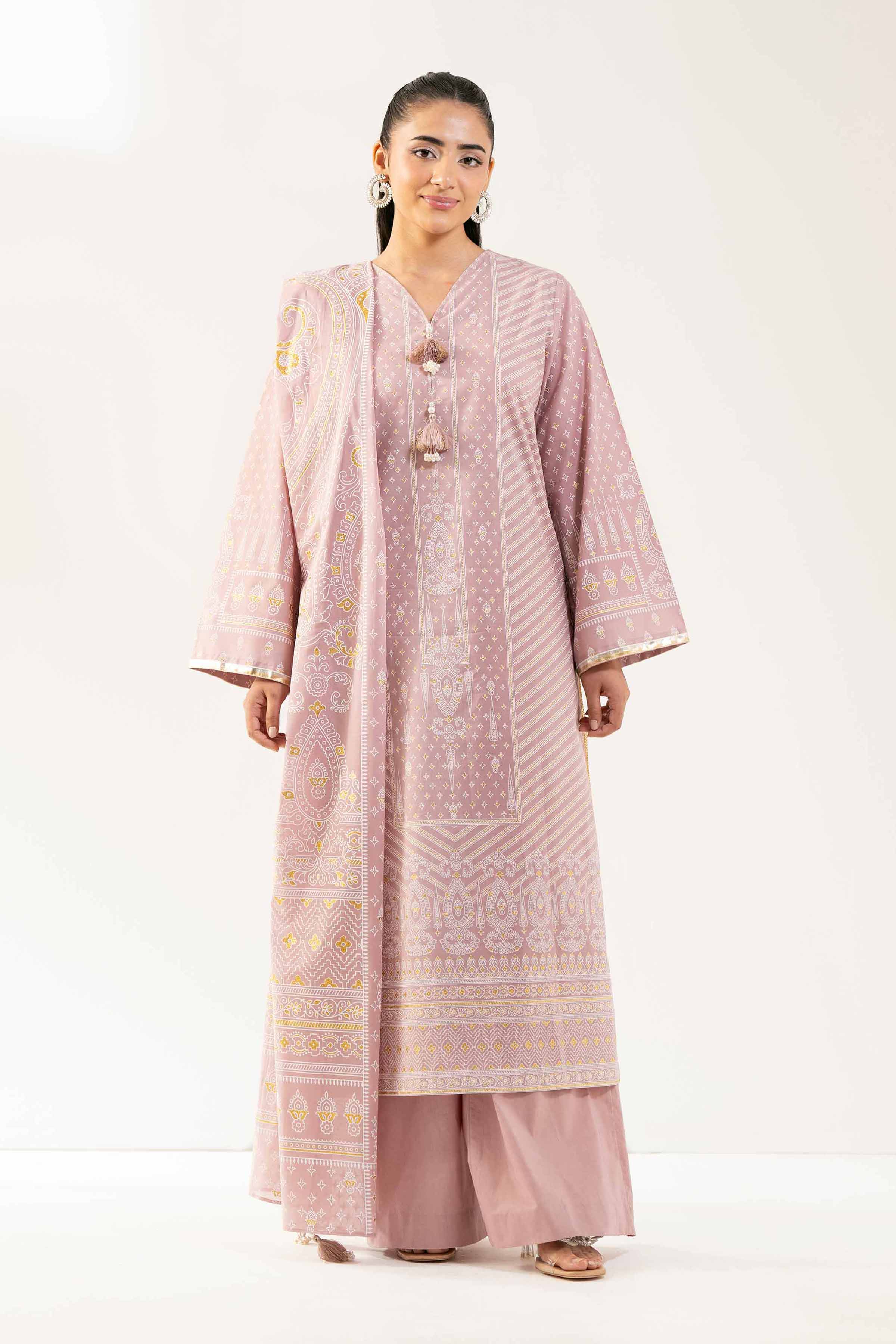 3 Piece - Foil Printed Suit - 42501899