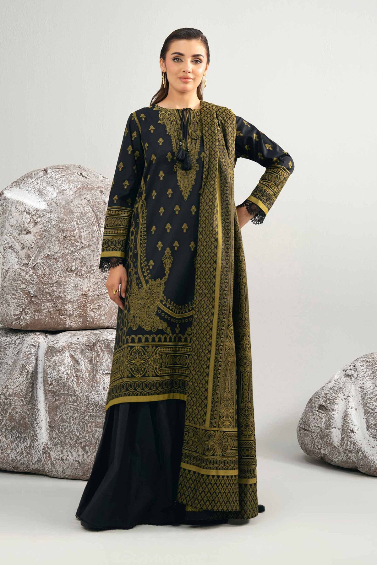 3 Piece - Dyed Jacquard Suit - 42502039