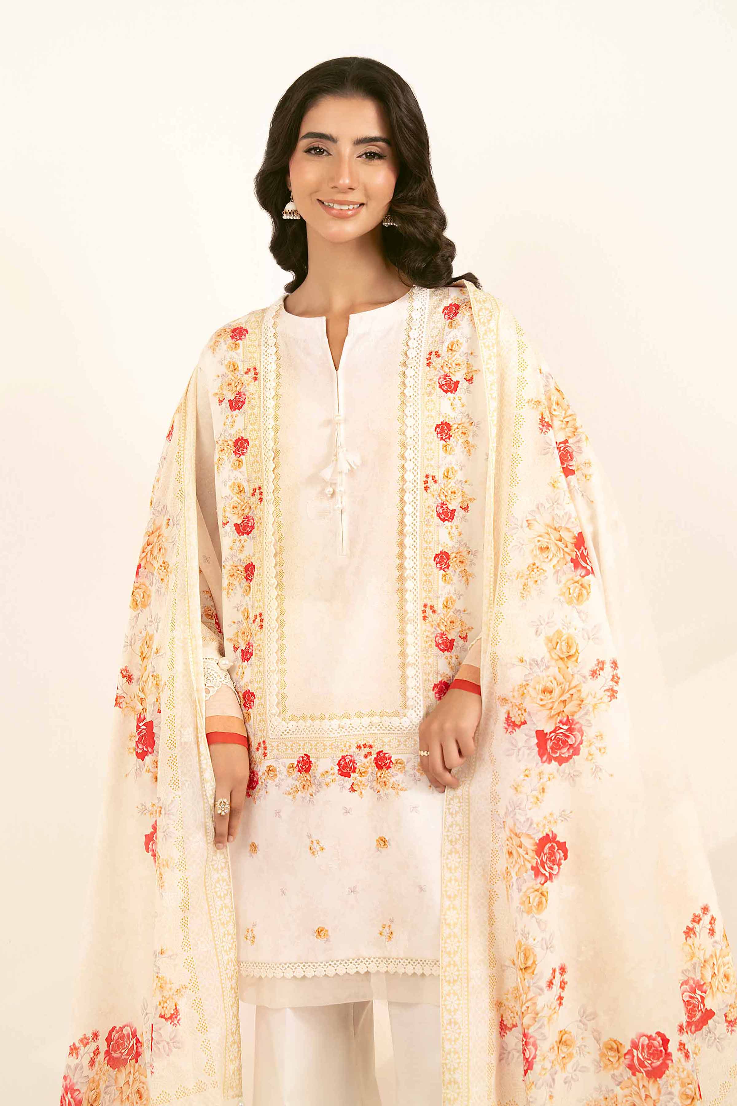 3 Piece - Digital Printed Jacquard Suit - 42502117
