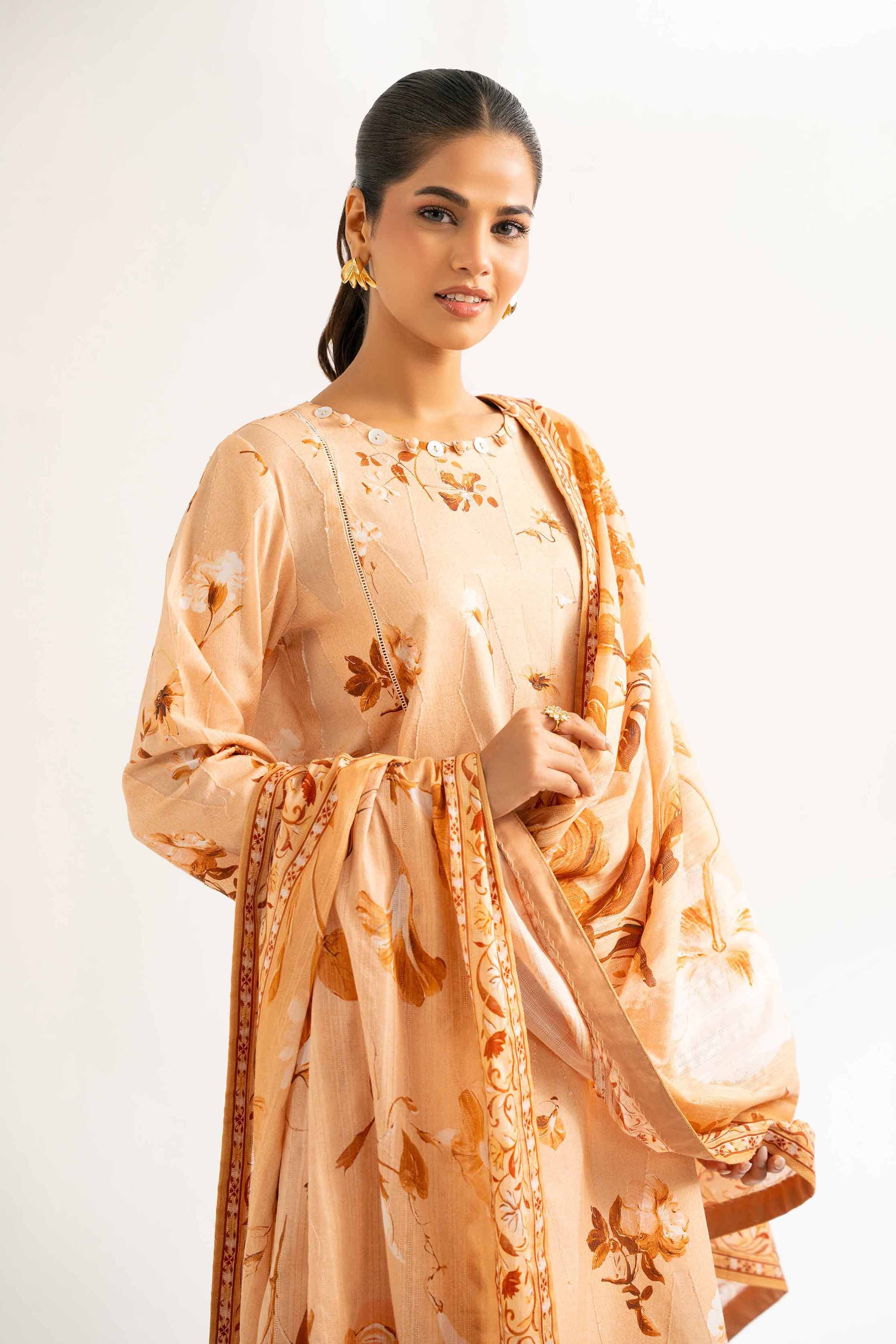3 Piece - Digital Printed Embroidered Suit - 42502211