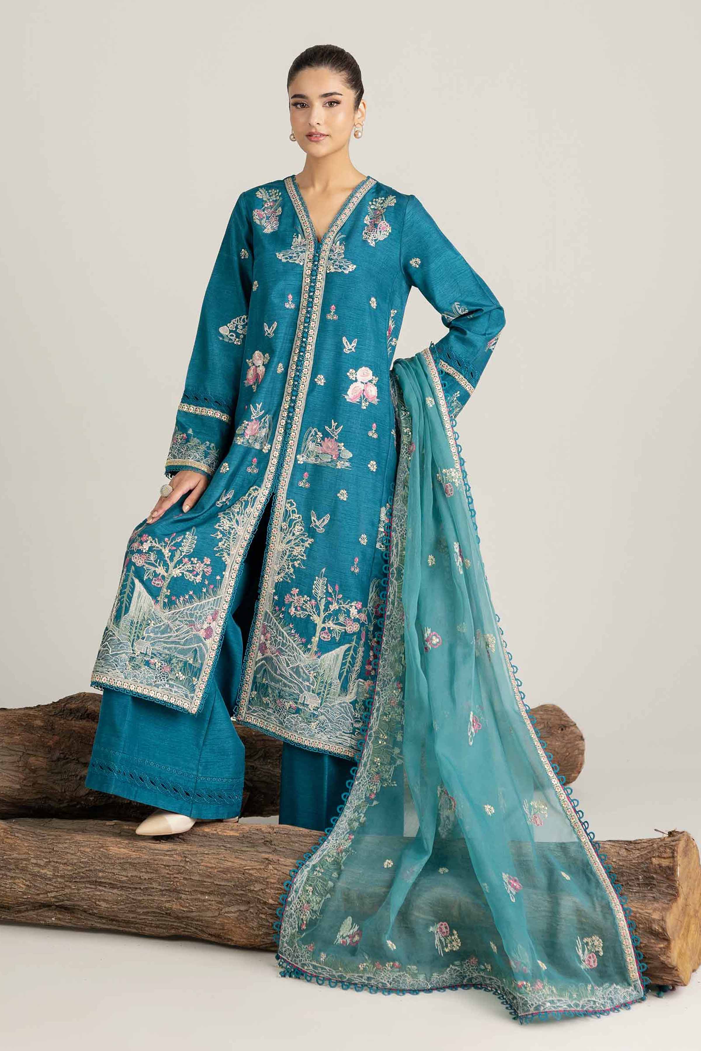 3 Piece - Embroidered Suit - 42502769