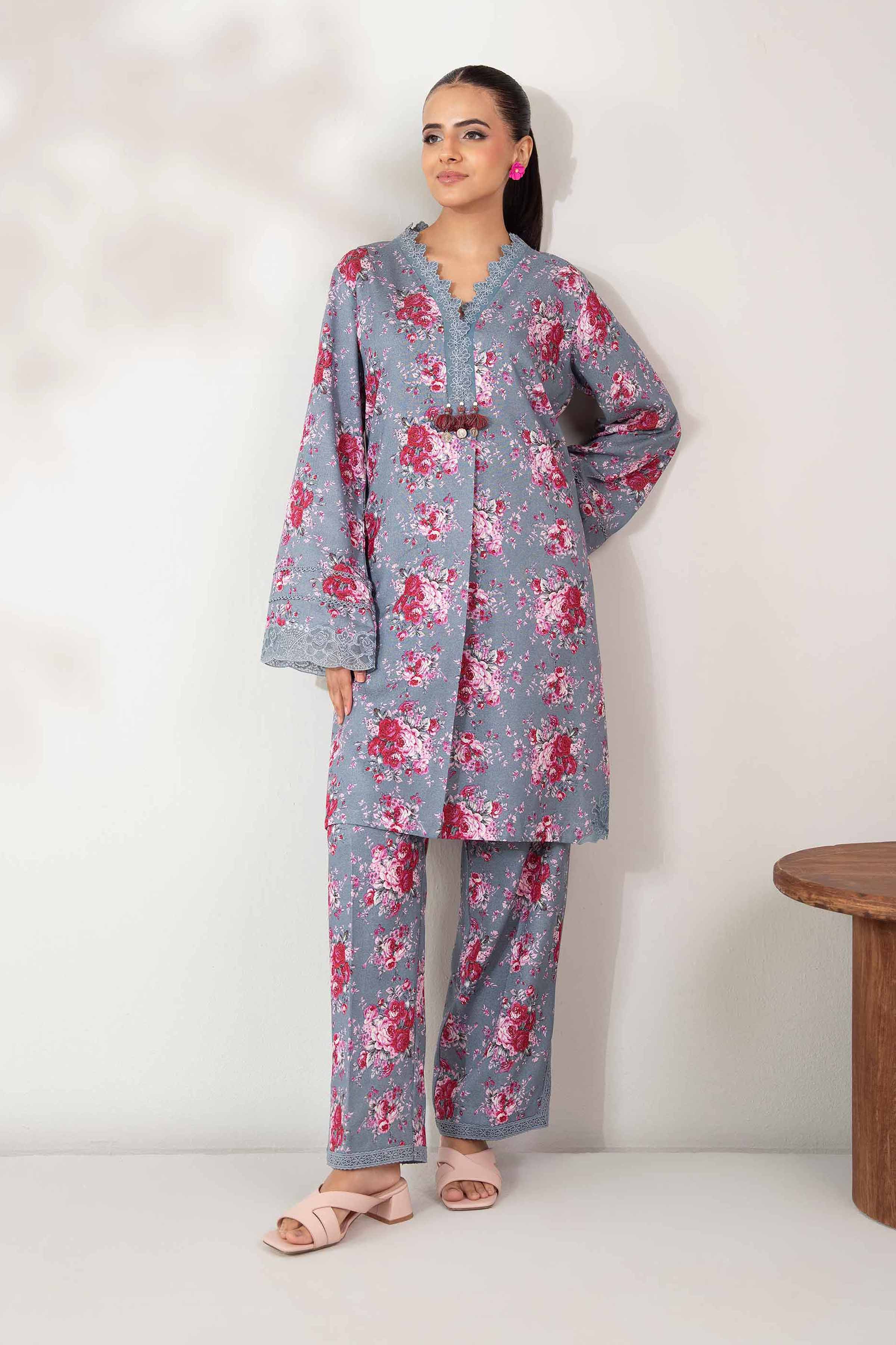 2 Piece - Printed Embroidered Suit - 42502813